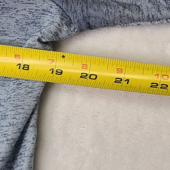 Long Sleeve Crew Neck T-Shirt Size L Diagonal Gradient Dark to Light Blue - Picture 6 of 8